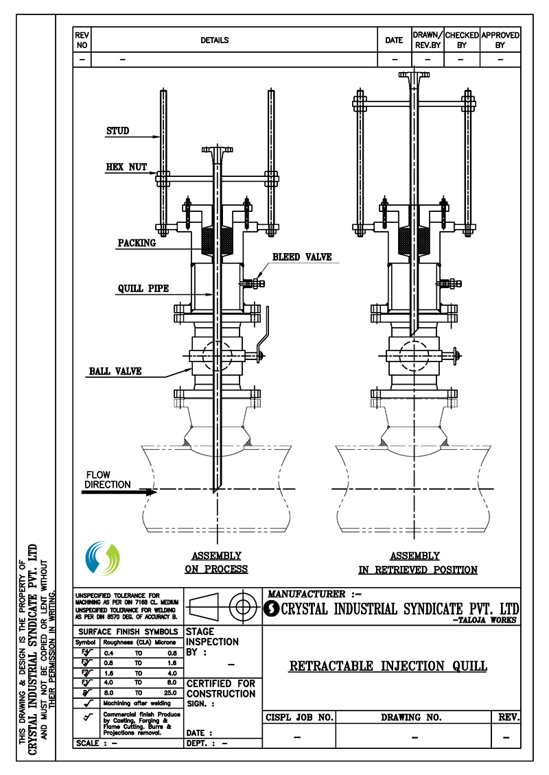 Recrractable Injection Quill